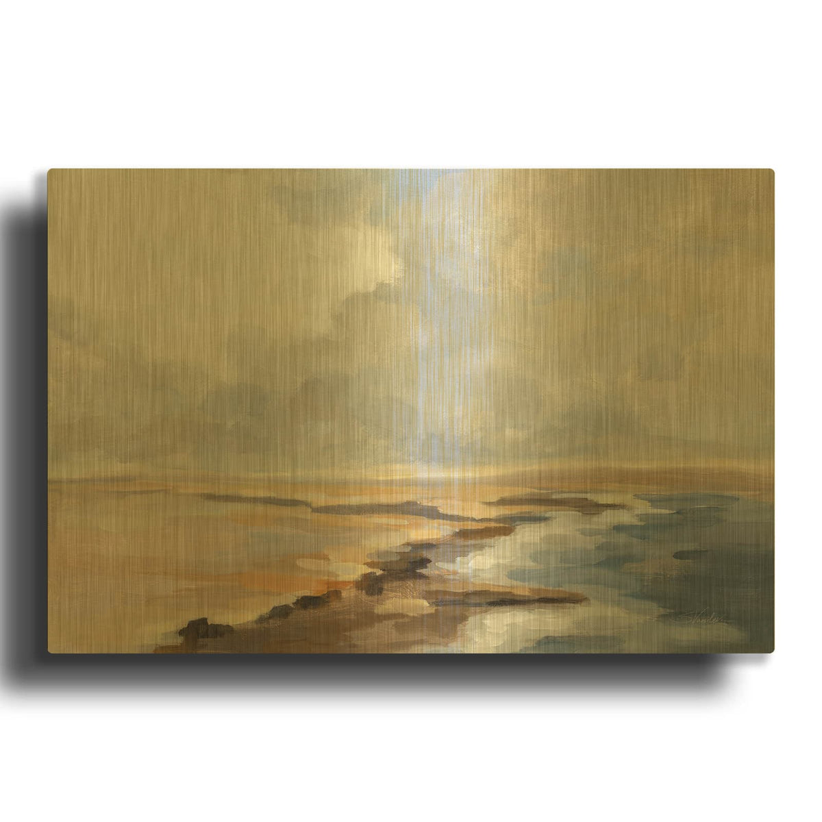 'Silver Cloud' By Silvia Vassileva Gold Metal Wall Art
