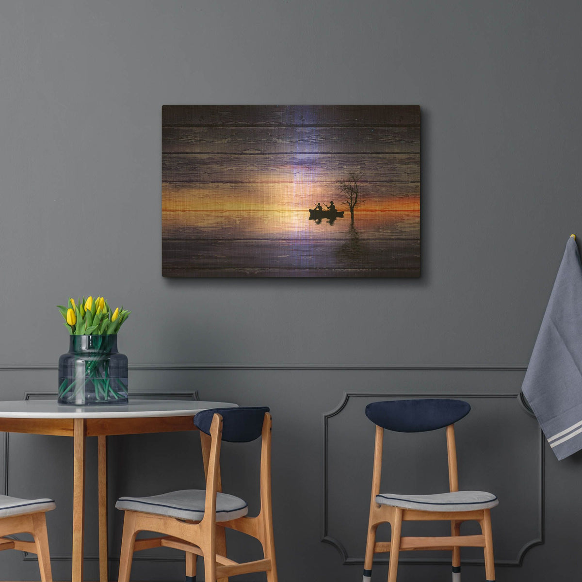 'Moonlit Reverie' By Bess Hamiti Gold Metal Wall Art