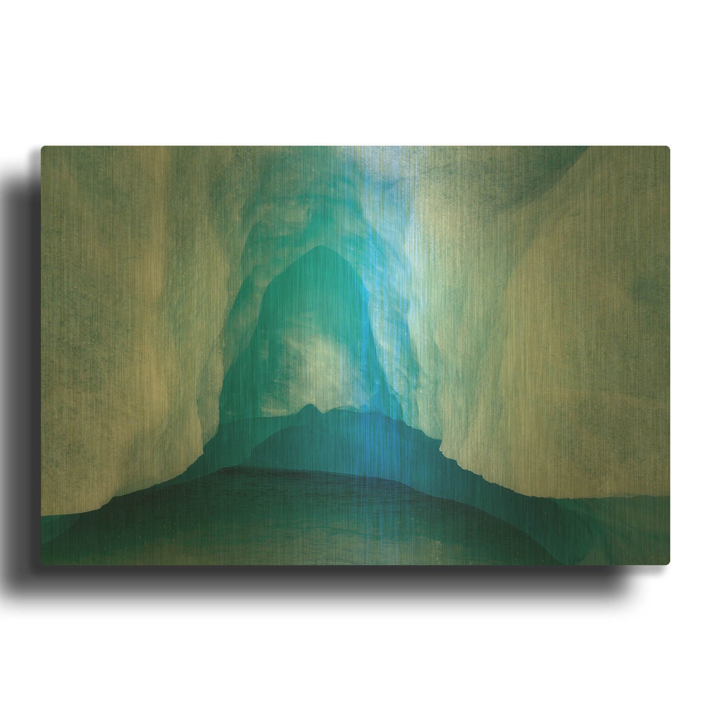 'Glacial' By Dennis Frates Gold Metal Wall Art