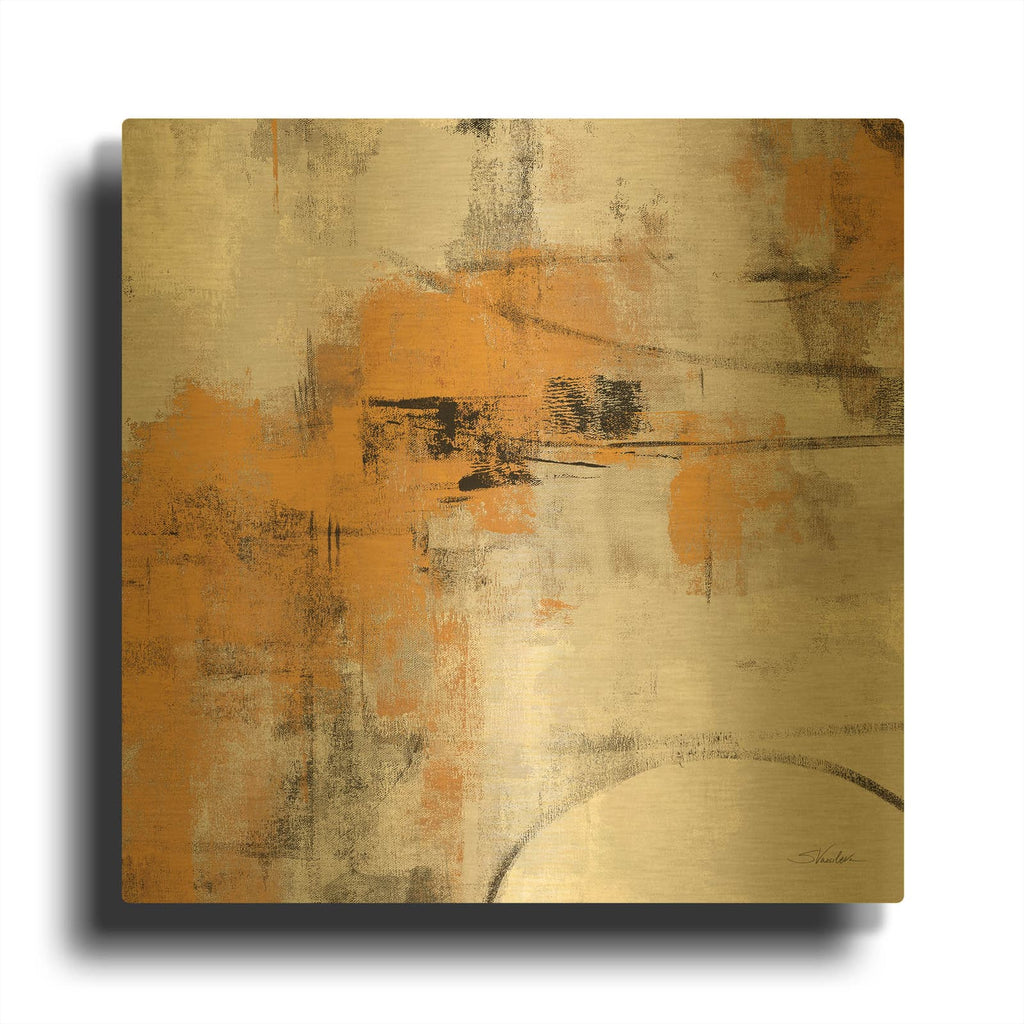 'Stone Gardens 2 Autumn' By Silvia Vassileva Gold Metal Wall Art