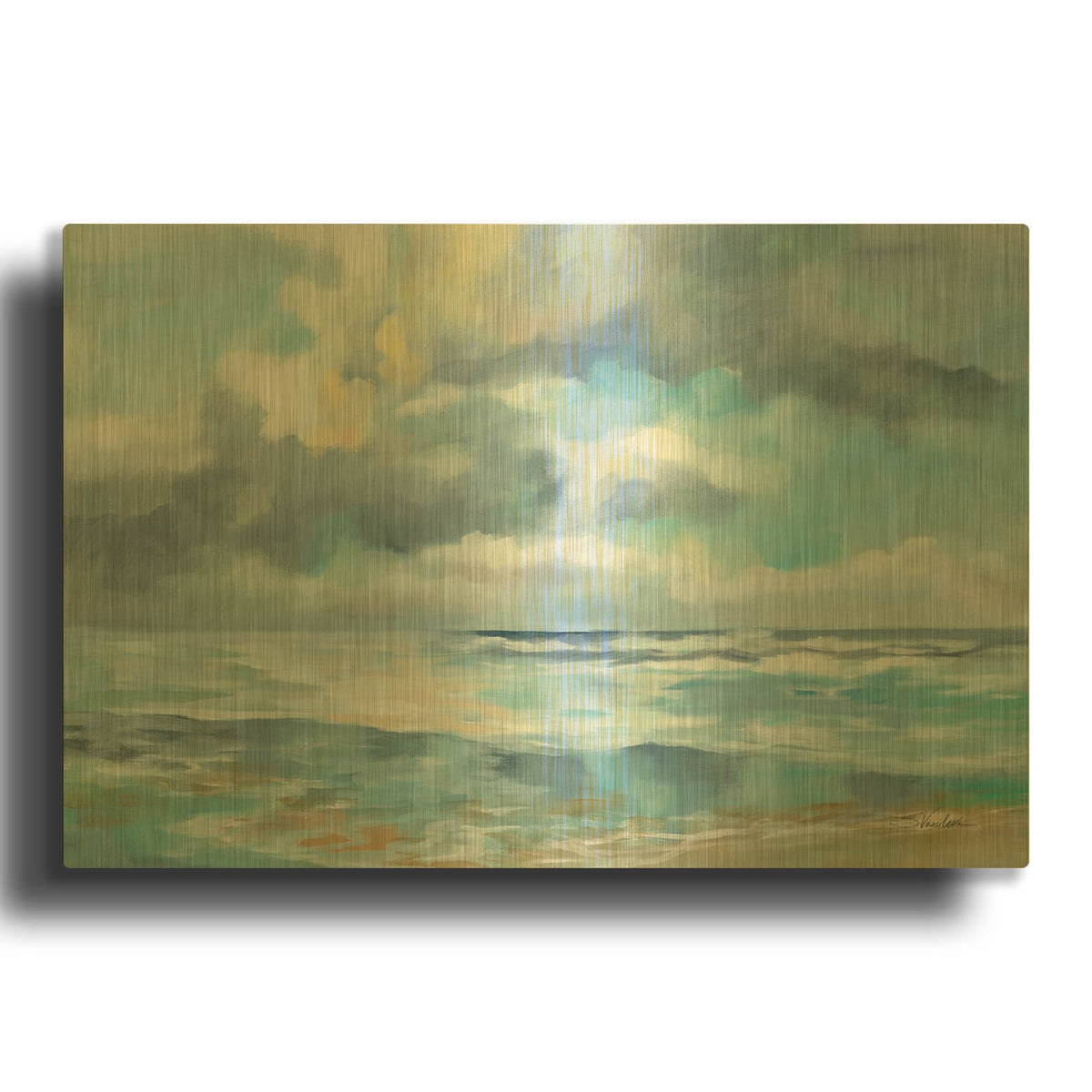 'Summer Clouds' By Silvia Vassileva Gold Metal Wall Art