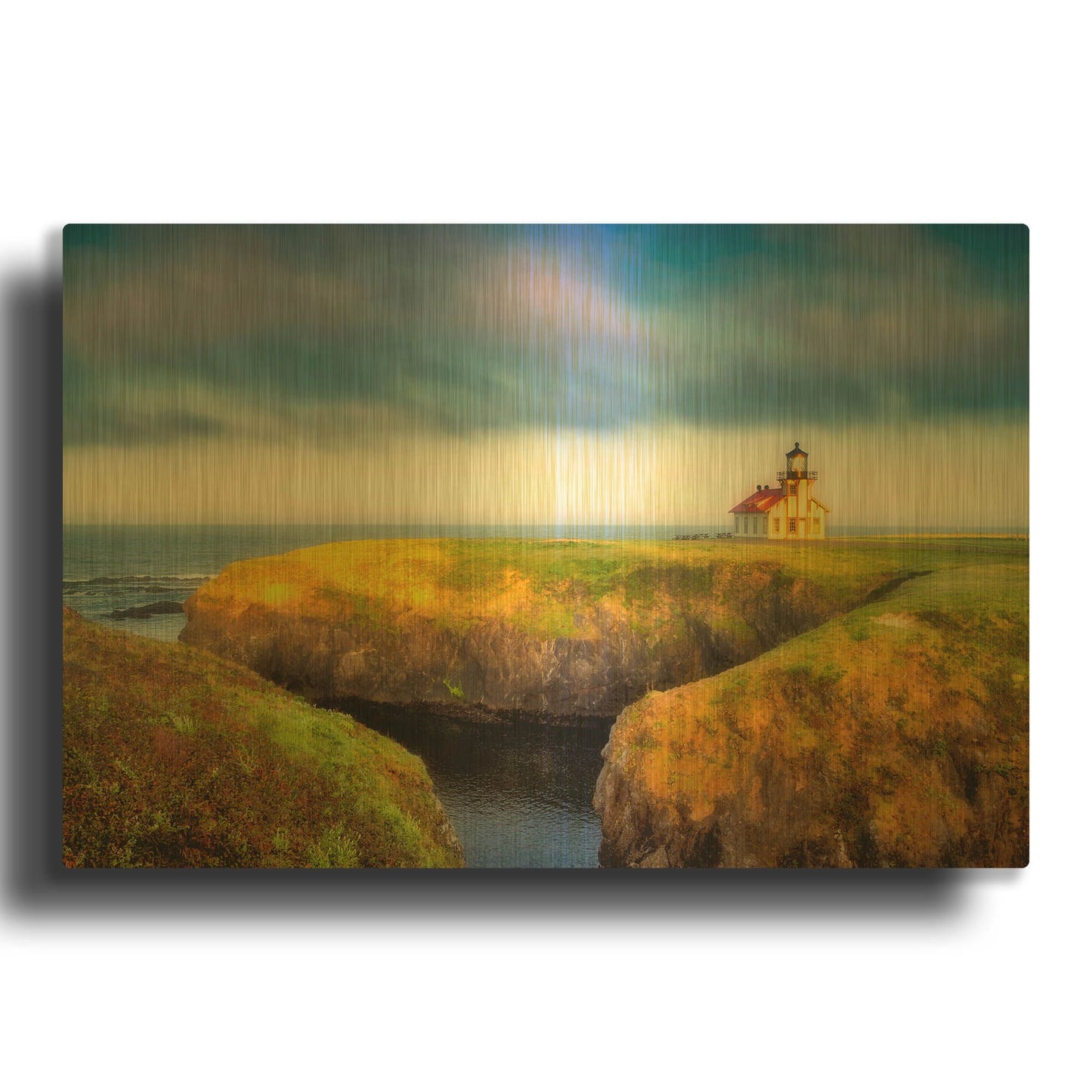 'Coastal' By Dennis Frates Gold Metal Wall Art
