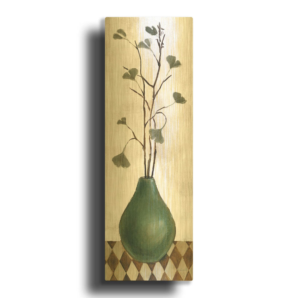 'Zen Panel 1 On White' By Silvia Vassileva Gold Metal Wall Art