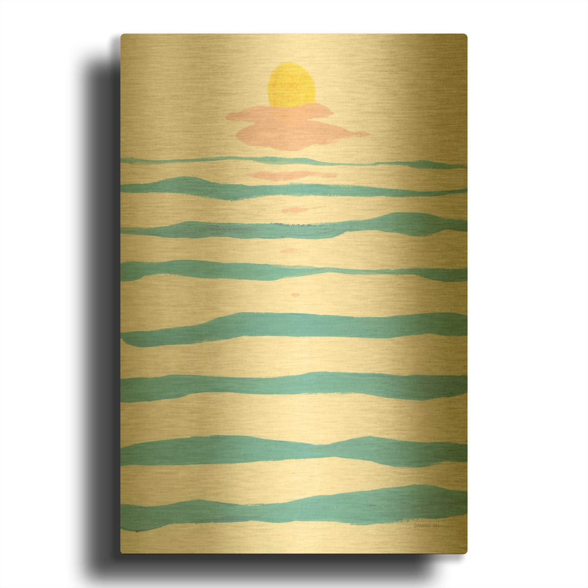 'Across The Water' By Danhui Nai Gold Metal Wall Art