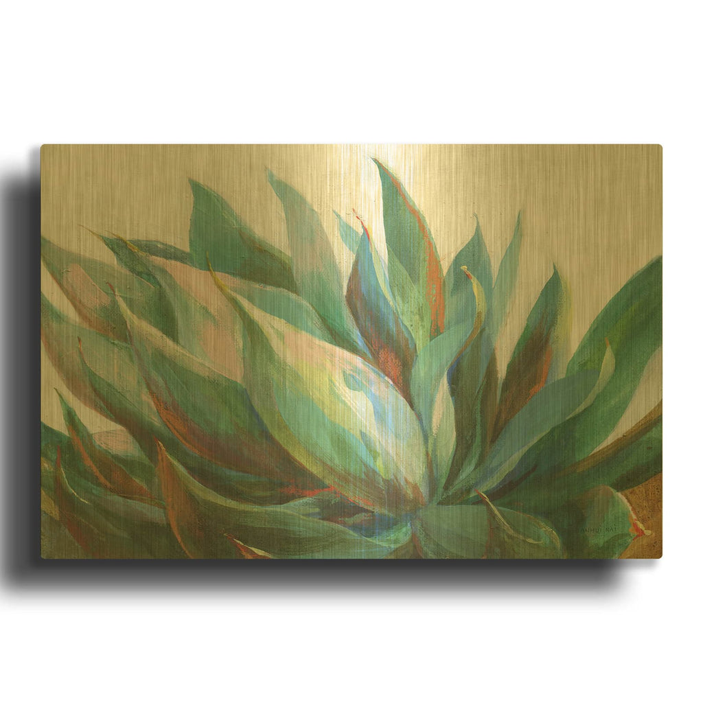 'Agave' By Danhui Nai Gold Metal Wall Art