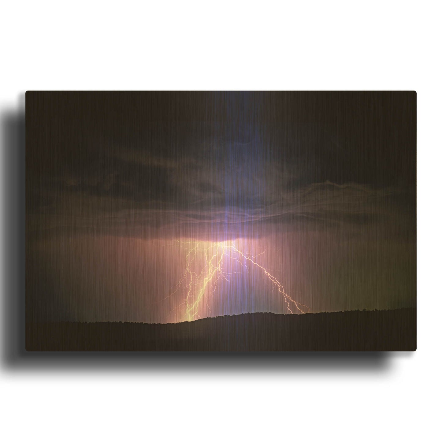 'Lightning' By Dennis Frates Gold Metal Wall Art