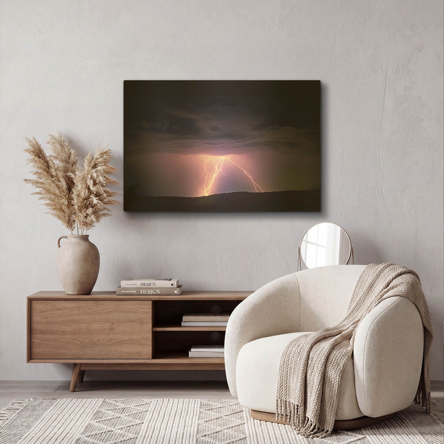 'Lightning' By Dennis Frates Gold Metal Wall Art