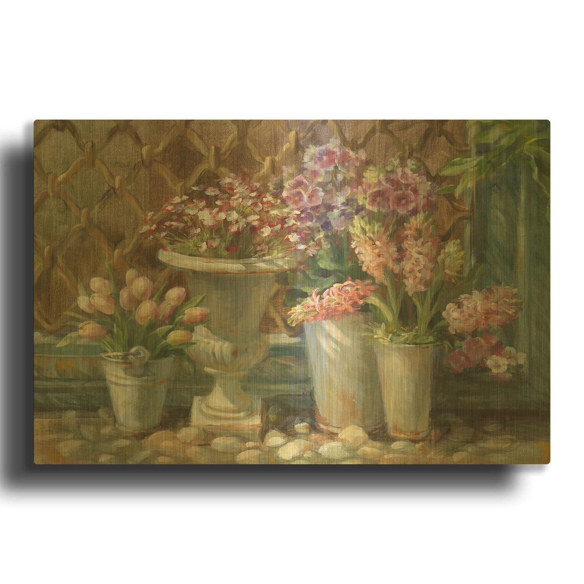 'At The Market' By Danhui Nai Gold Metal Wall Art