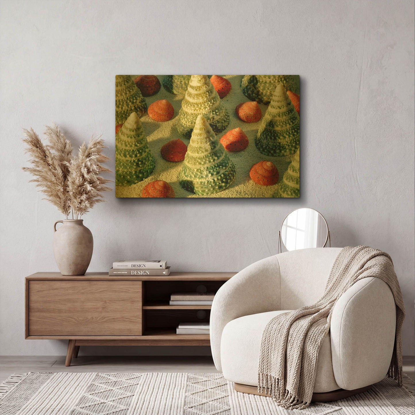 'Tree Shells' By Dennis Frates Gold Metal Wall Art