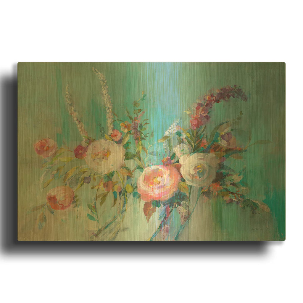 'Avalon Blooms' By Danhui Nai Gold Metal Wall Art