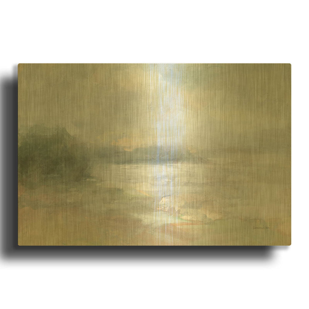 'Bay Fog' By Danhui Nai Gold Metal Wall Art