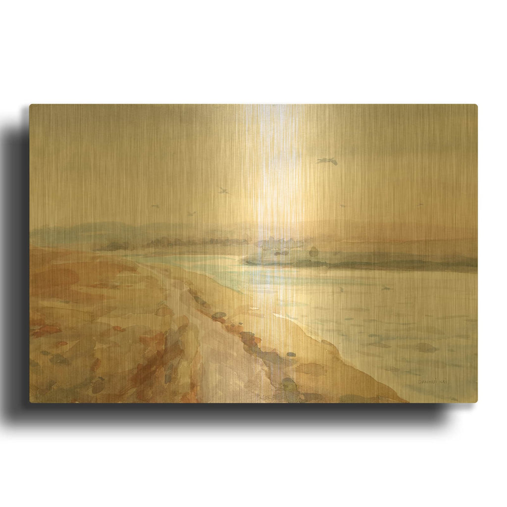 'Bay Walk' By Danhui Nai Gold Metal Wall Art