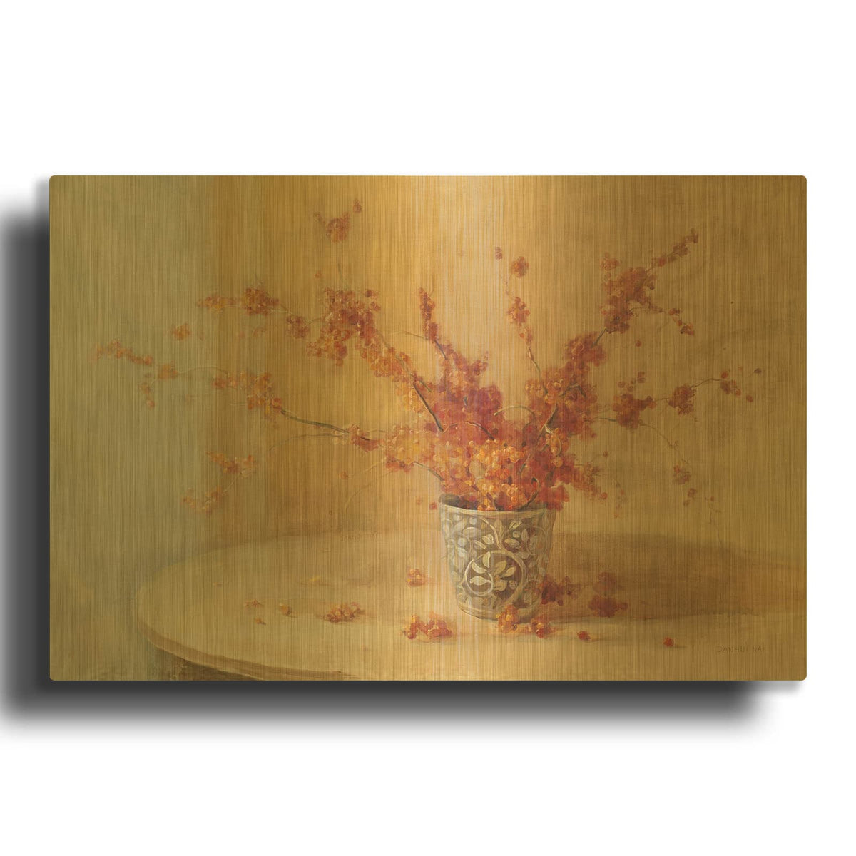 'Bittersweet' By Danhui Nai Gold Metal Wall Art