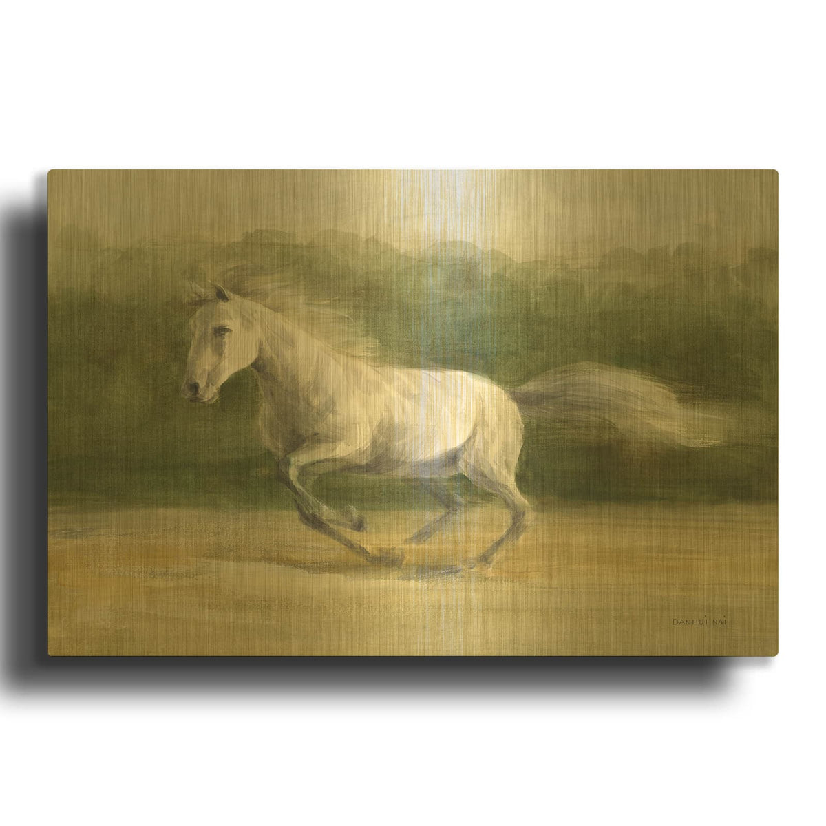 'Blaze' By Danhui Nai Gold Metal Wall Art