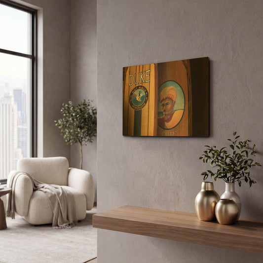 'Surf Hawaii' By Dennis Frates Gold Metal Wall Art