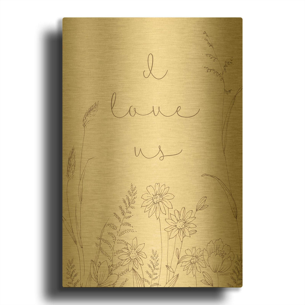 'Butterfly Garden 2 Sentiment' By Danhui Nai Gold Metal Wall Art