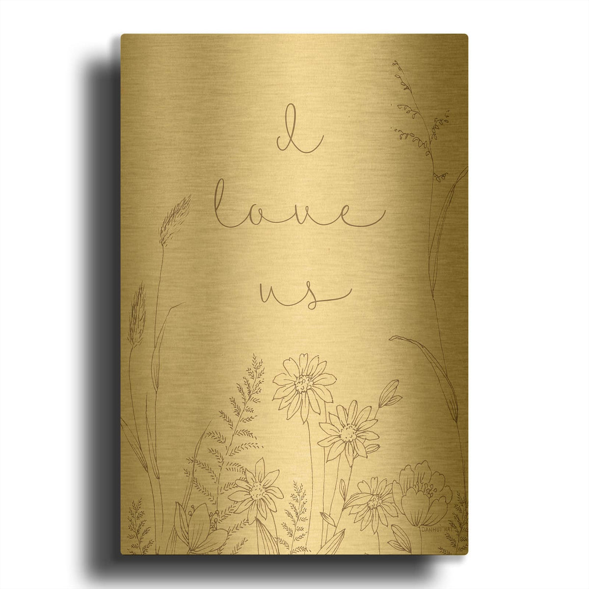 'Butterfly Garden 2 Sentiment' By Danhui Nai Gold Metal Wall Art