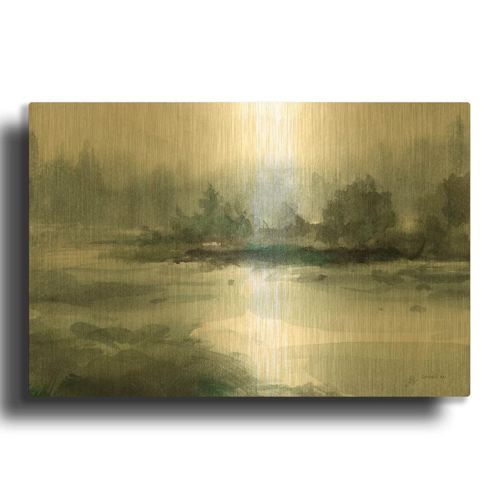 'Channel' By Danhui Nai Gold Metal Wall Art