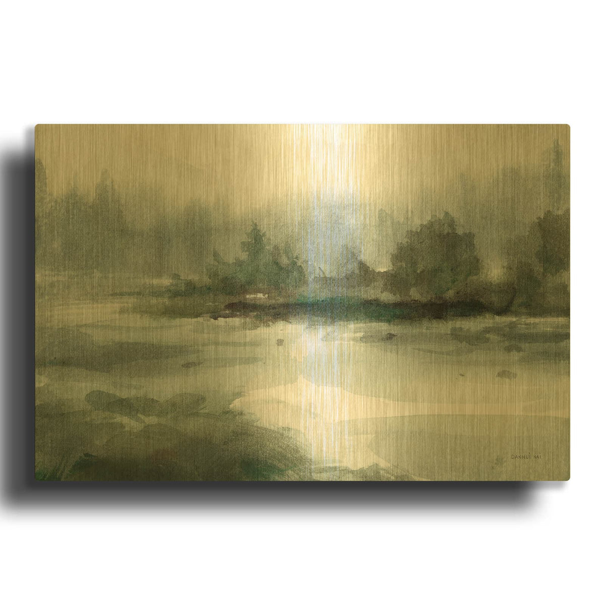 'Channel' By Danhui Nai Gold Metal Wall Art