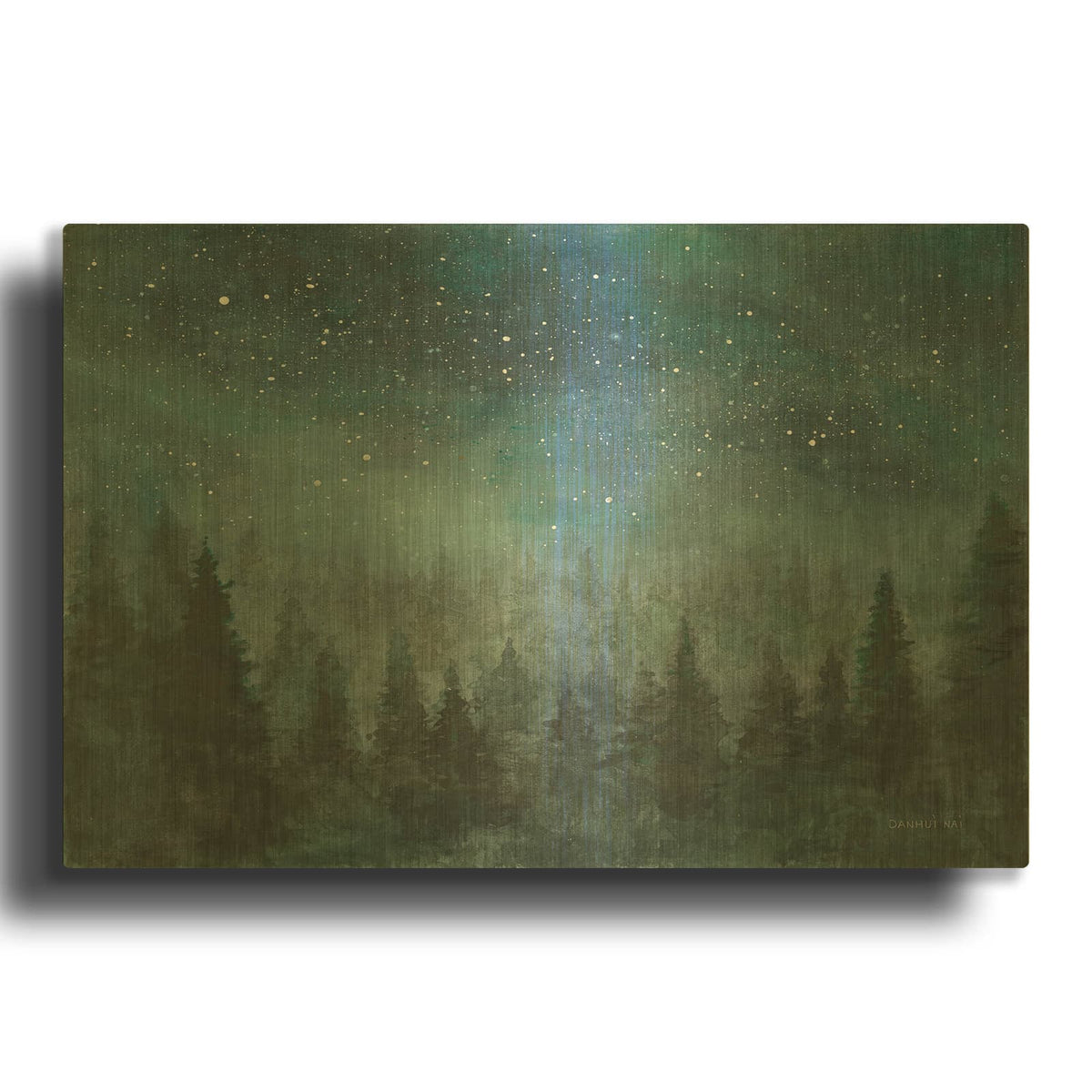 'Clearest Night' By Danhui Nai Gold Metal Wall Art