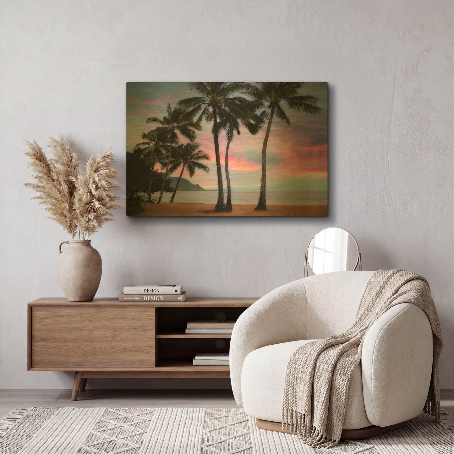 'Pink Clouds' By Dennis Frates Gold Metal Wall Art