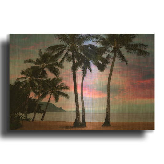 'Pink Clouds' By Dennis Frates Gold Metal Wall Art