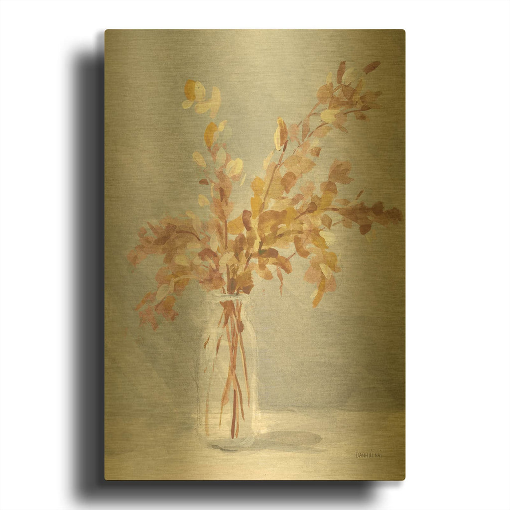 'Country Fresh 2 Autumn' By Danhui Nai Gold Metal Wall Art