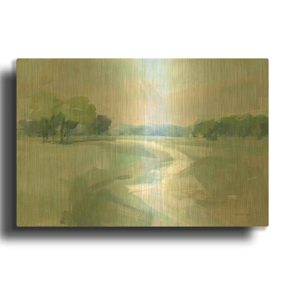 'Country Road' By Danhui Nai Gold Metal Wall Art