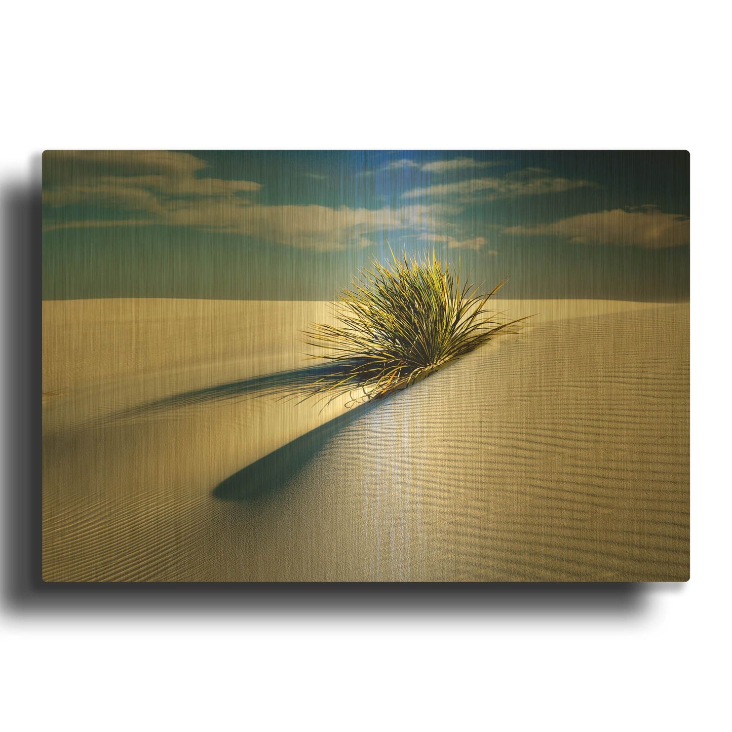 'Dune' By Dennis Frates Gold Metal Wall Art