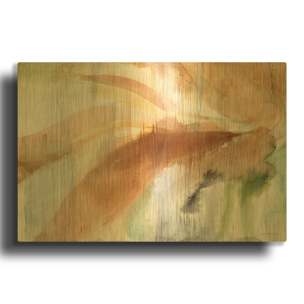 'Desert Spring' By Danhui Nai Gold Metal Wall Art