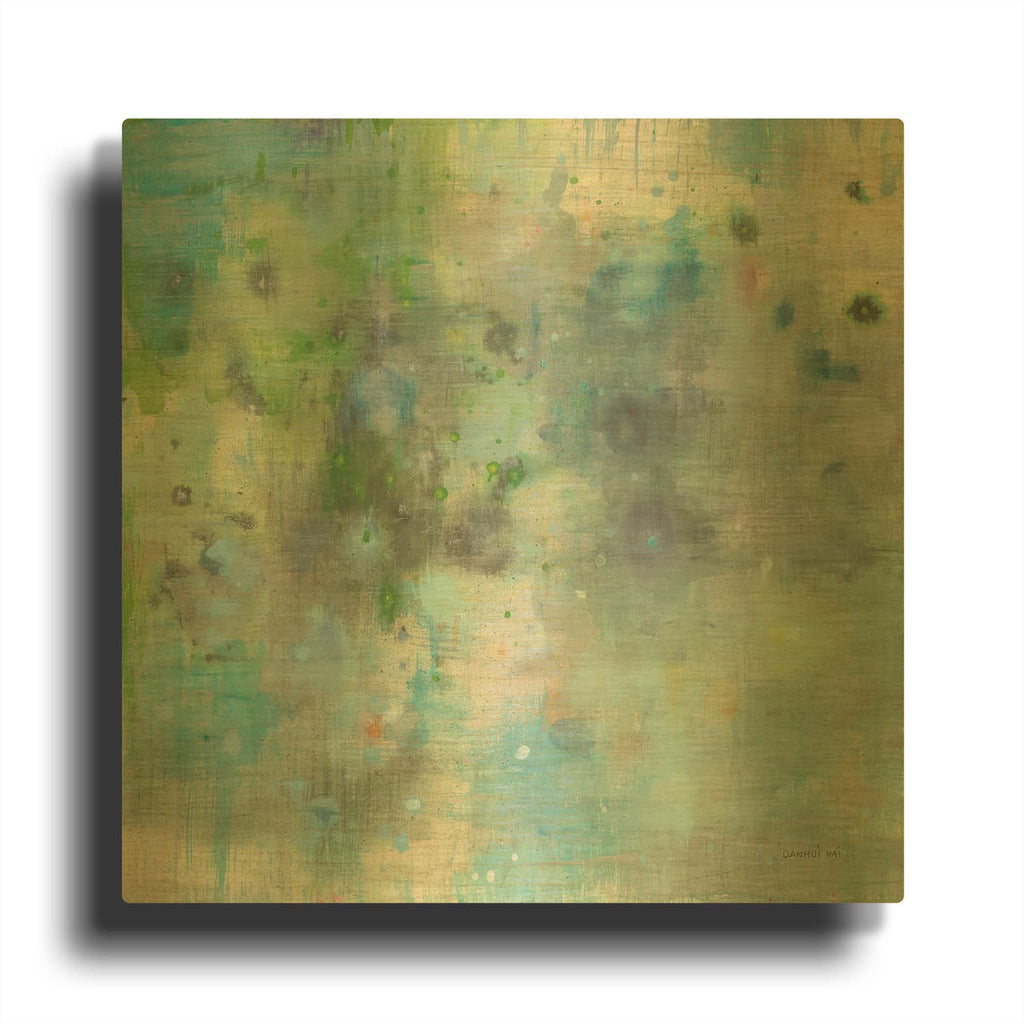 'Droplets' By Danhui Nai Gold Metal Wall Art