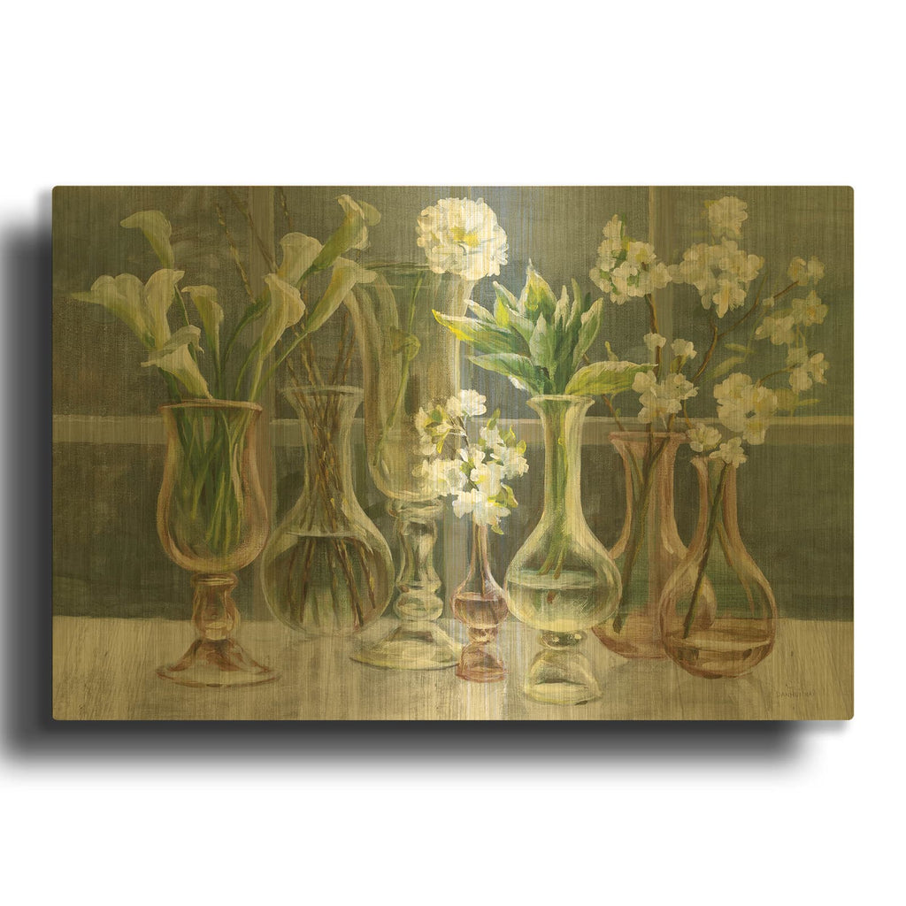 'Essence Of May Amber' By Danhui Nai Gold Metal Wall Art