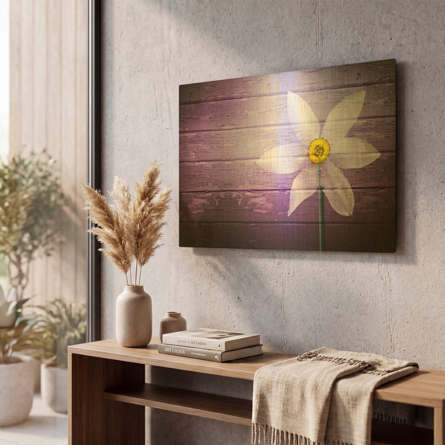'Flower Paradise - Wood' By Bess Hamiti Gold Metal Wall Art