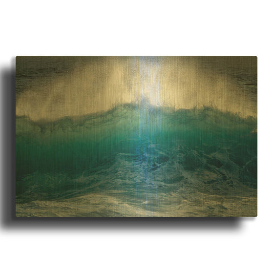 'Crest' By Dennis Frates Gold Metal Wall Art