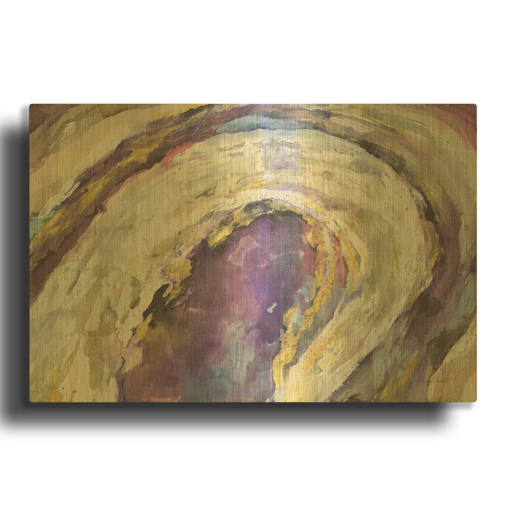 'Flow' By Danhui Nai Gold Metal Wall Art