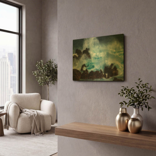 'Crasher II' By Dennis Frates Gold Metal Wall Art