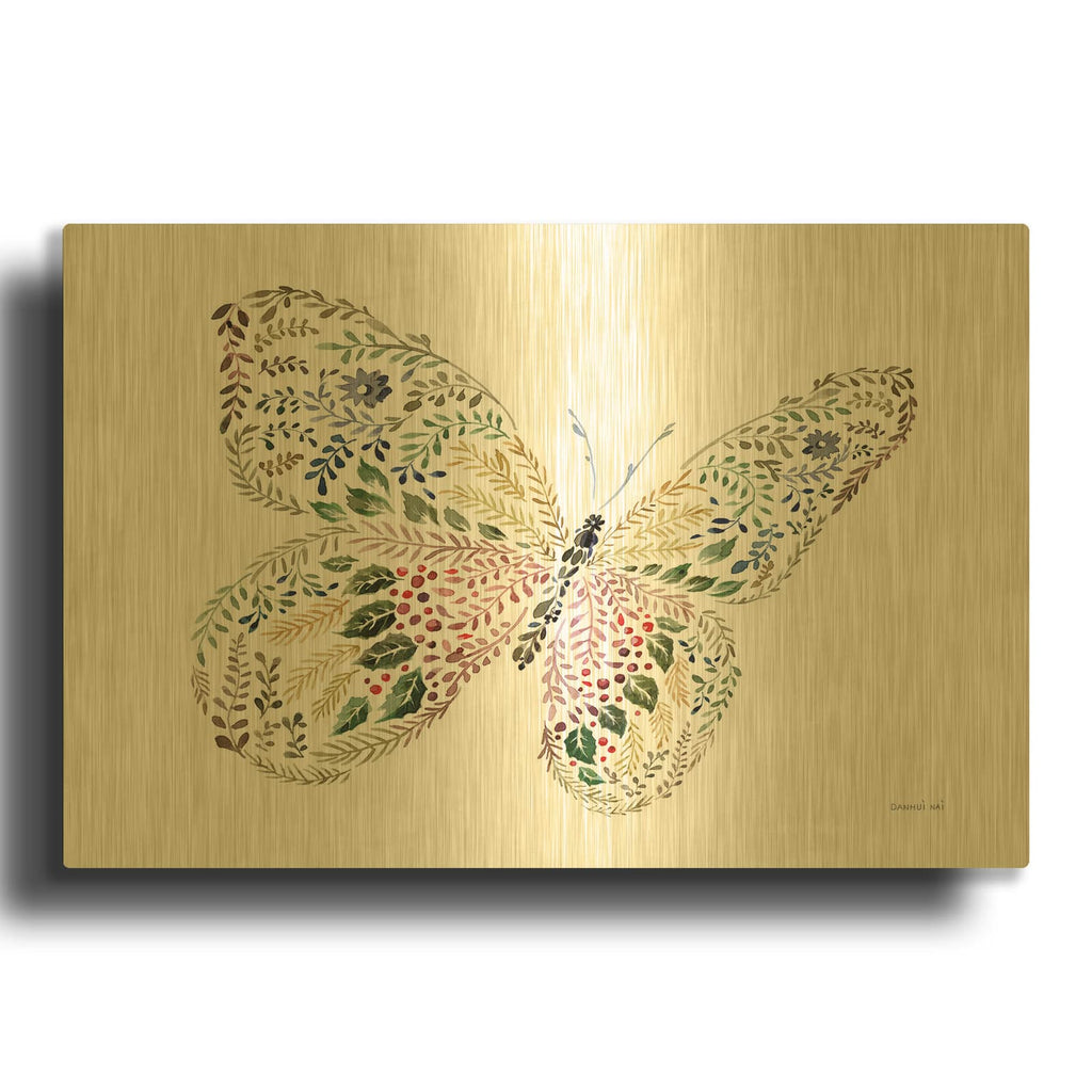 'From Nature 2' By Danhui Nai Gold Metal Wall Art
