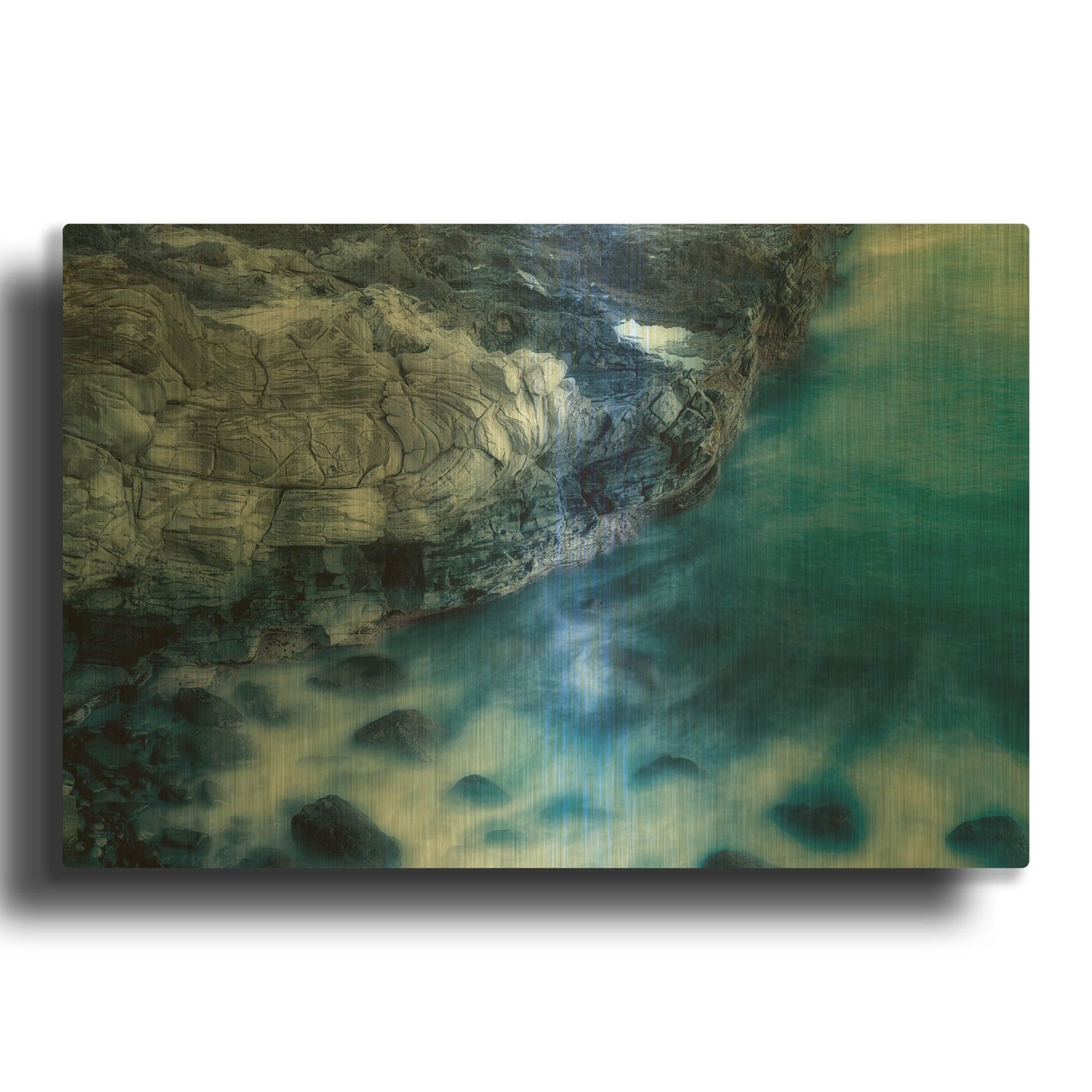 'Cerulean' By Dennis Frates Gold Metal Wall Art