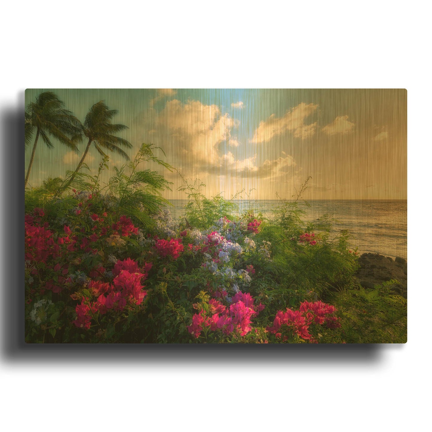 'Hot Pink' By Dennis Frates Gold Metal Wall Art