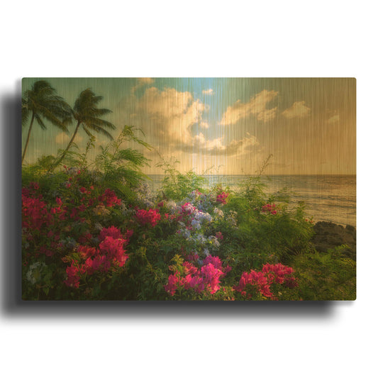 'Hot Pink' By Dennis Frates Gold Metal Wall Art