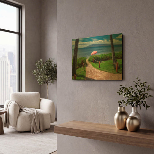 'Pathway' By Dennis Frates Gold Metal Wall Art