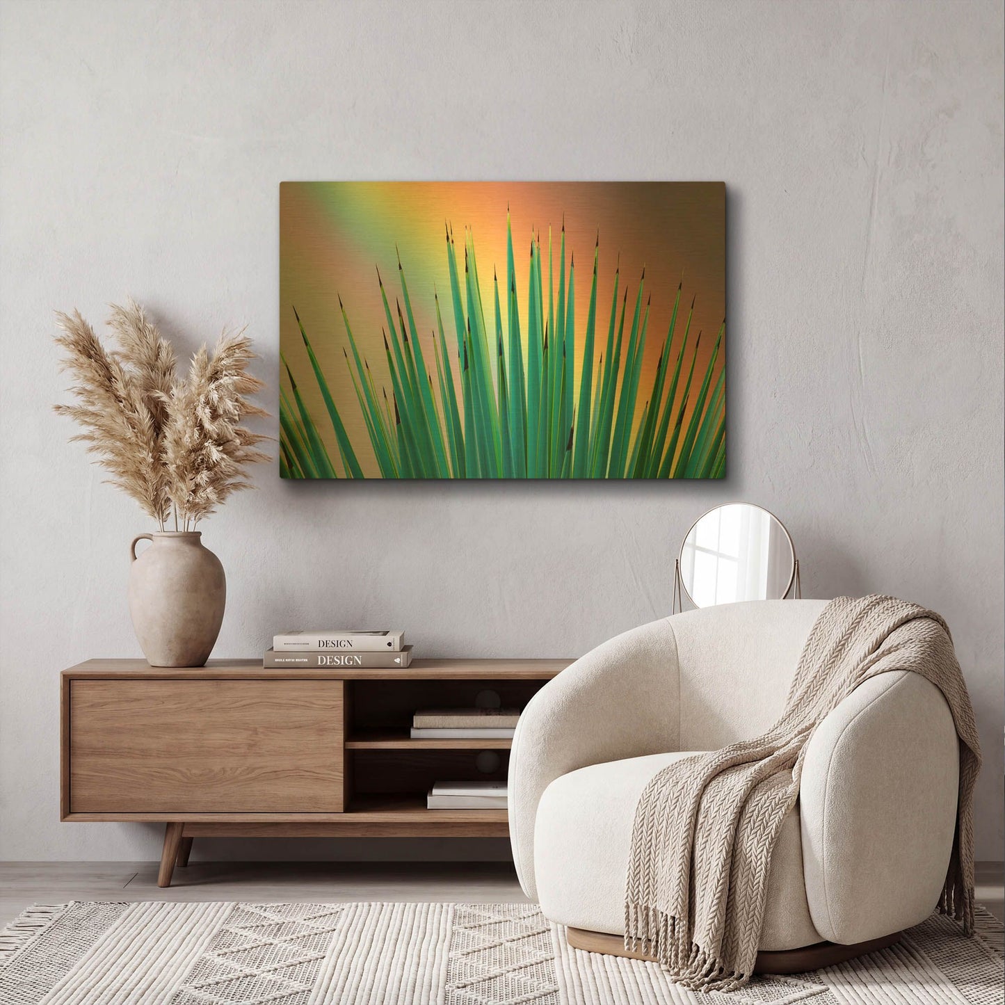 'Prism Plant' By Dennis Frates Gold Metal Wall Art