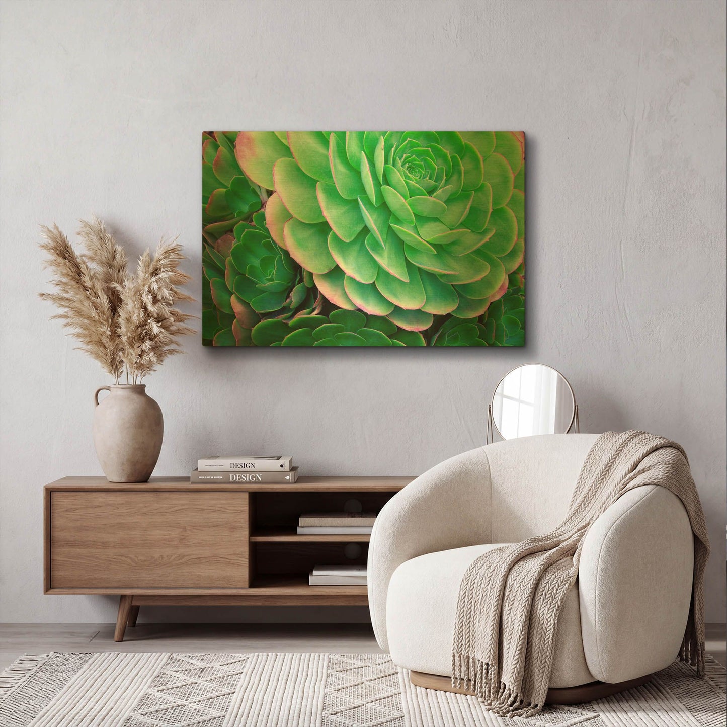 'Succulents IV' By Dennis Frates Gold Metal Wall Art