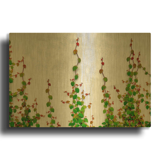 'Vine' By Dennis Frates Gold Metal Wall Art