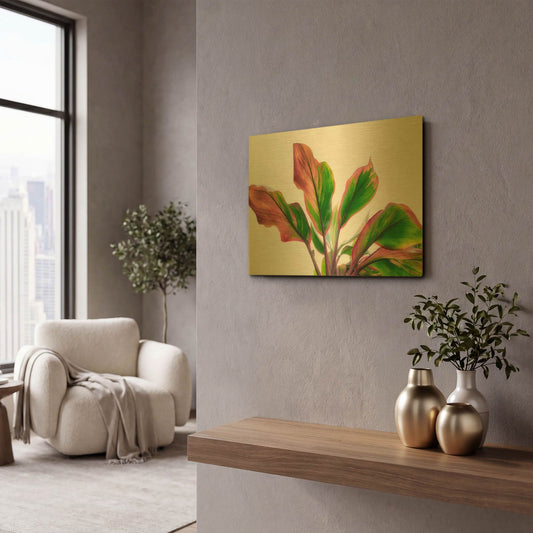 'Botanical' By Dennis Frates Gold Metal Wall Art