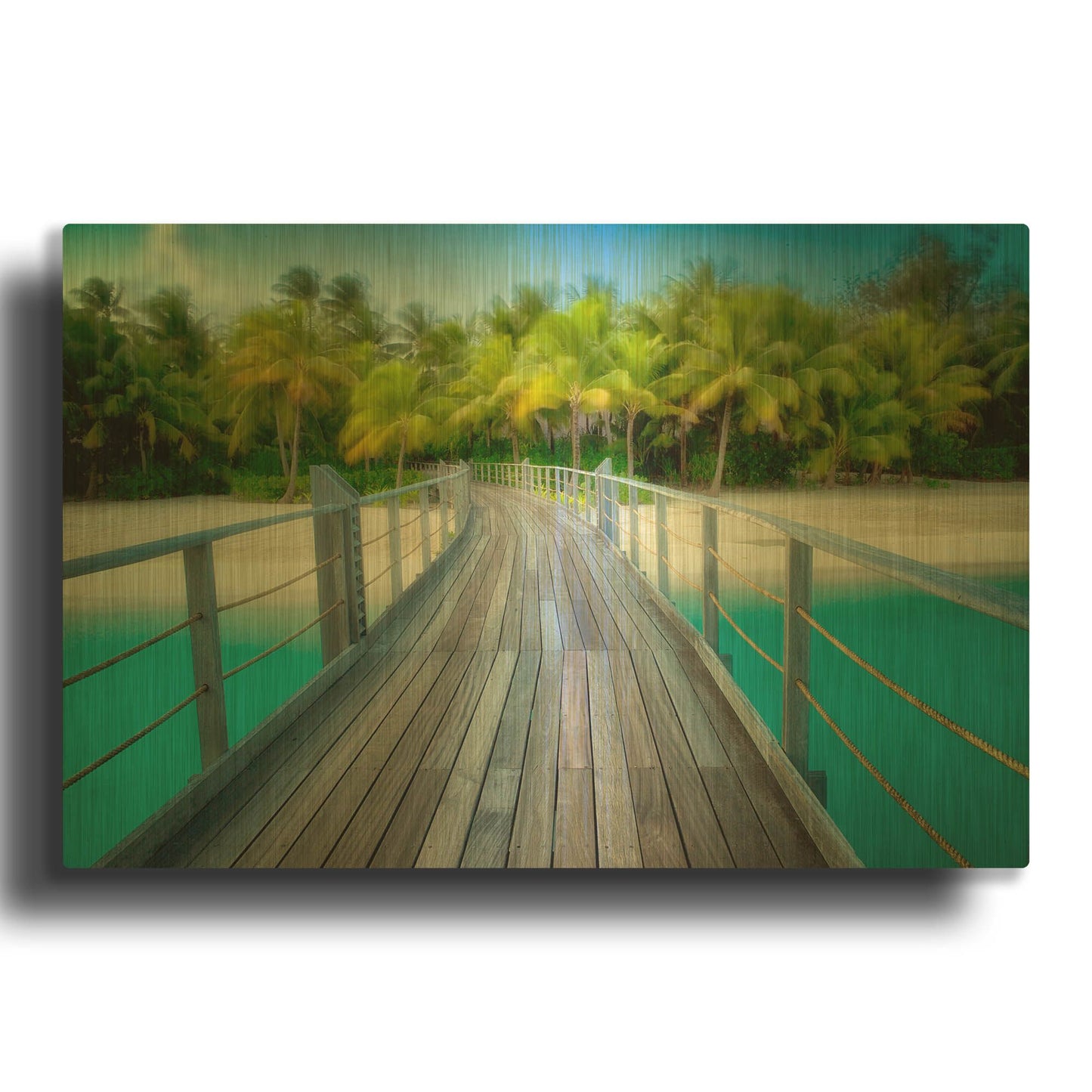 'Path to Calm' By Dennis Frates Gold Metal Wall Art