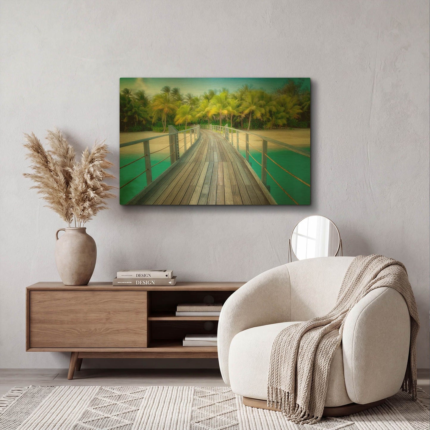'Path to Calm' By Dennis Frates Gold Metal Wall Art