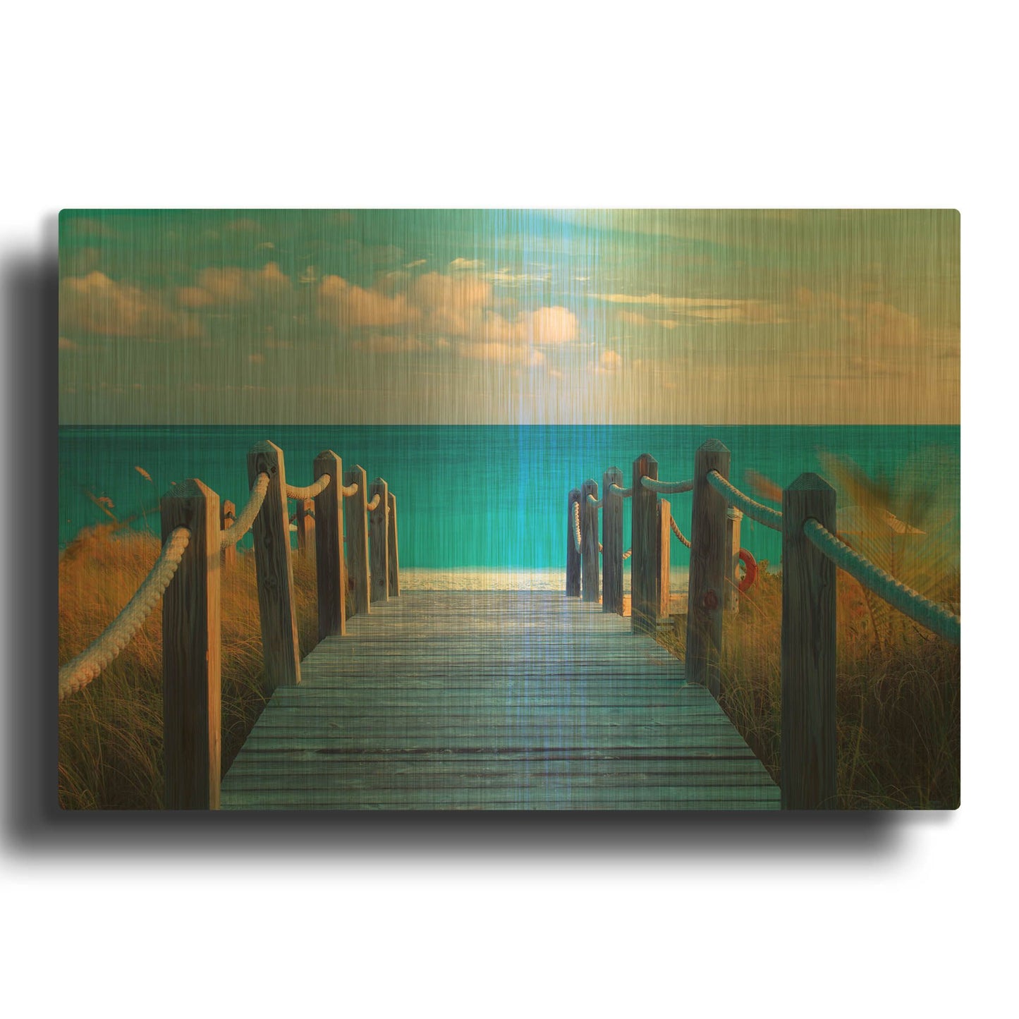 'Walk of Peace' By Dennis Frates Gold Metal Wall Art