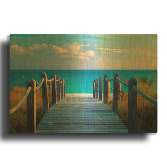 'Walk of Peace' By Dennis Frates Gold Metal Wall Art
