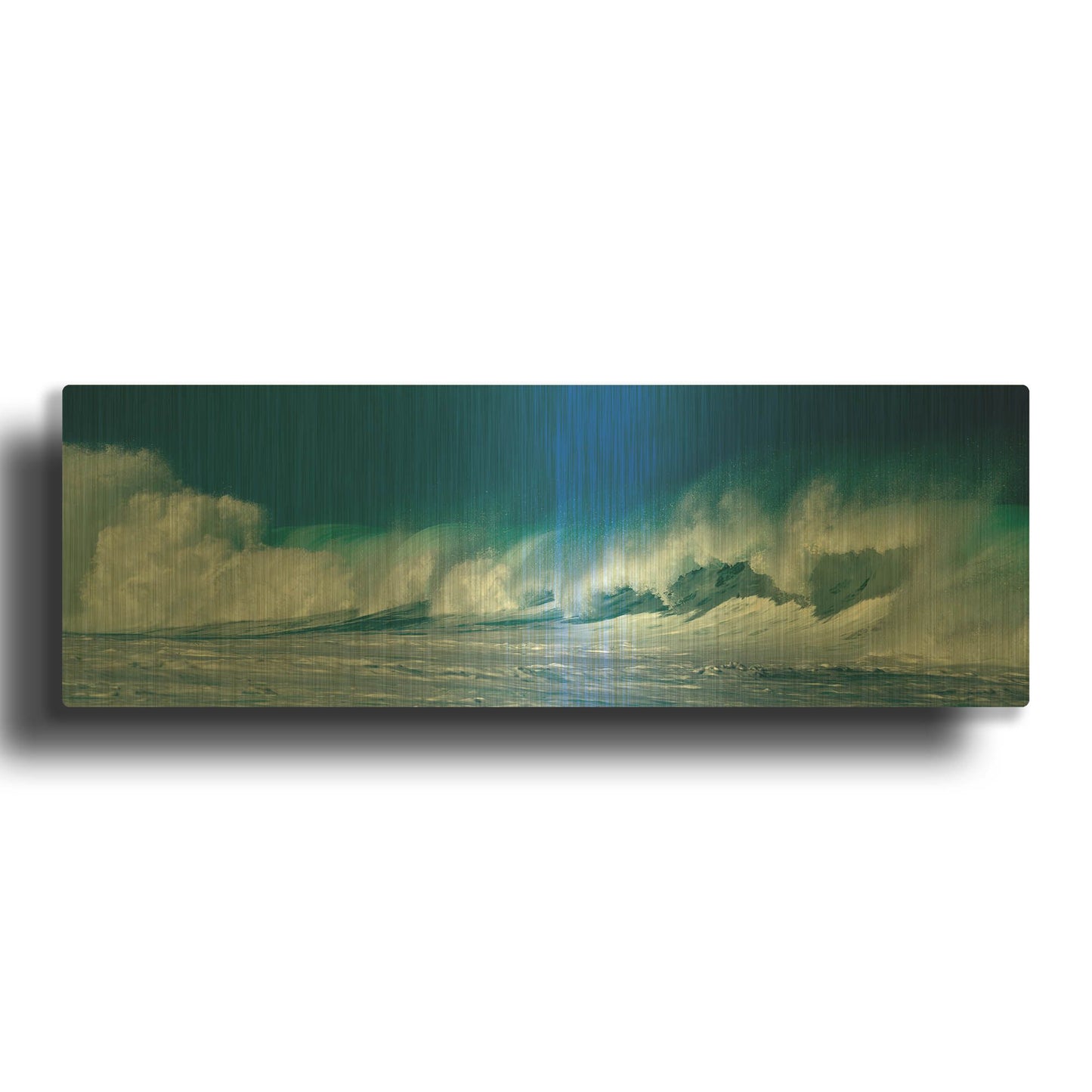 'Wavering' By Dennis Frates Gold Metal Wall Art